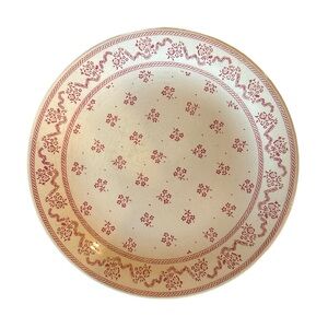 Johnson Brothers England Ironstone Petite Fleur 10” Plate Laura Ashley Burgundy